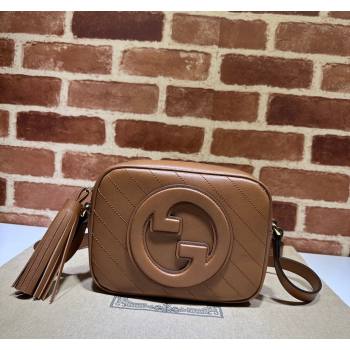 Gucci Blondie Leather Camera Bag with Tassel 742360 Brown 2024 (DLH-240828056)