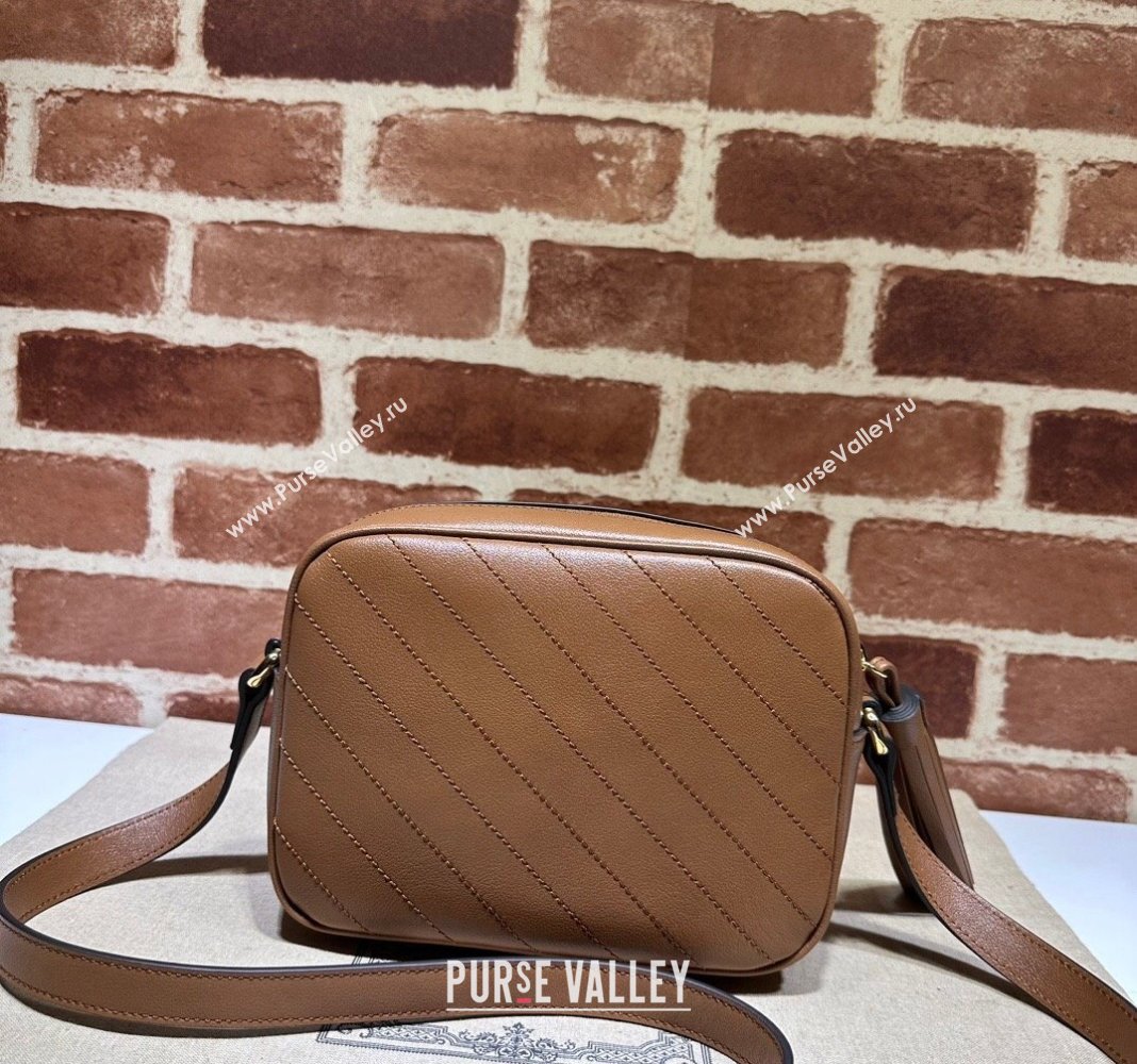 Gucci Blondie Leather Camera Bag with Tassel 742360 Brown 2024 (DLH-240828056)