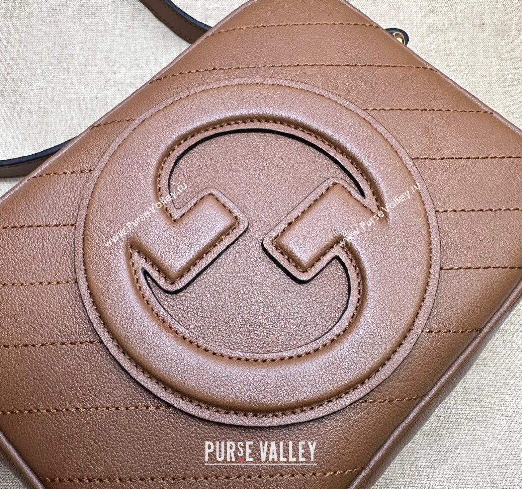 Gucci Blondie Leather Camera Bag with Tassel 742360 Brown 2024 (DLH-240828056)