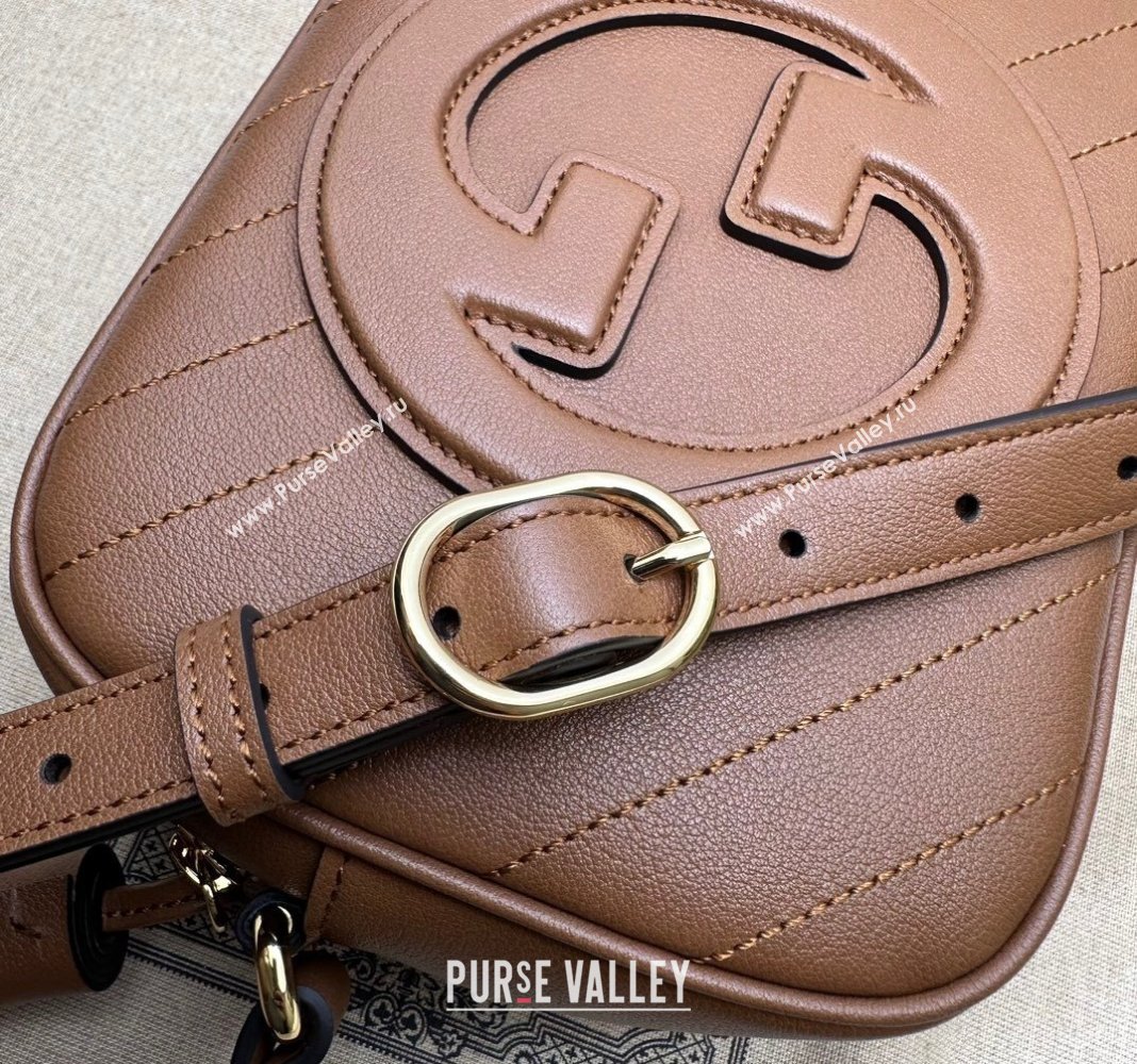 Gucci Blondie Leather Camera Bag with Tassel 742360 Brown 2024 (DLH-240828056)