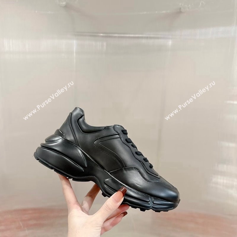 Gucci Rhyton Sneakers in All Black Leather 2024 0906 (MD-240906120)