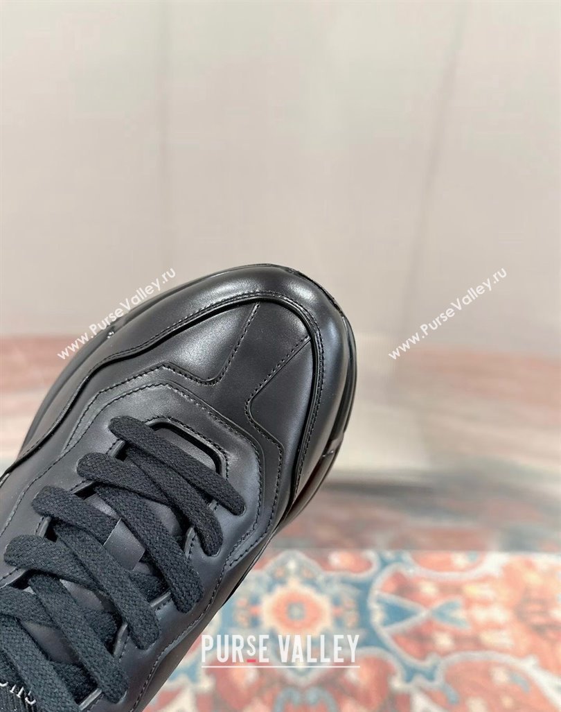 Gucci Rhyton Sneakers in All Black Leather 2024 0906 (MD-240906120)