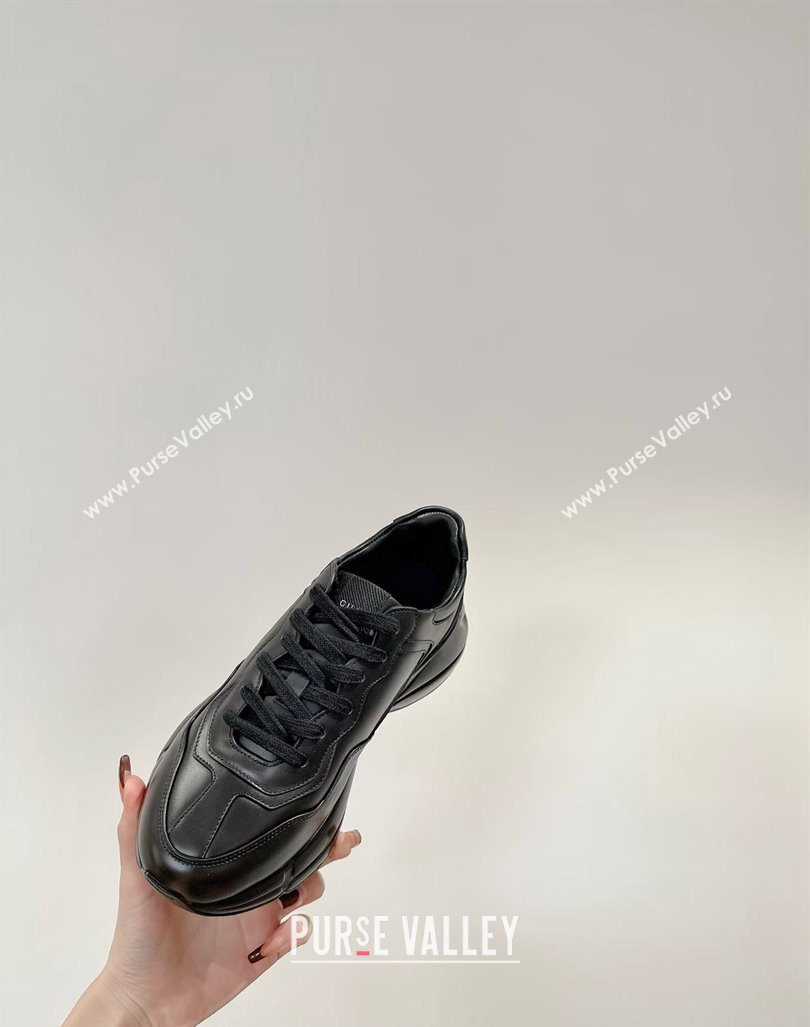 Gucci Rhyton Sneakers in All Black Leather 2024 0906 (MD-240906120)