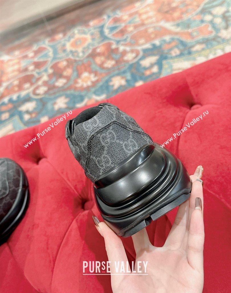 Gucci Rhyton Sneakers in GG Supreme Canvas All Black 2024 0906 (MD-240906122)