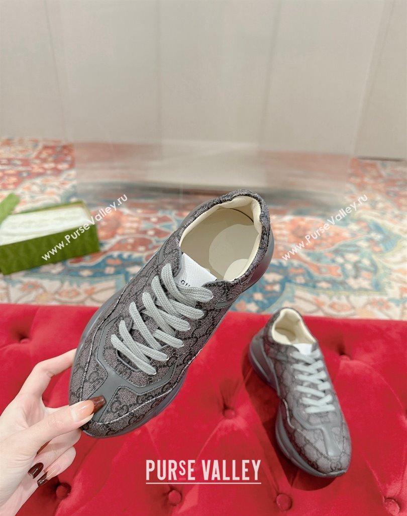 Gucci Rhyton Sneakers in GG Supreme Canvas Grey 2024 0906 (MD-240906124)