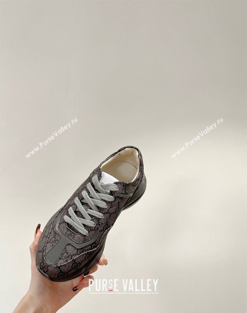 Gucci Rhyton Sneakers in GG Supreme Canvas Grey 2024 0906 (MD-240906124)