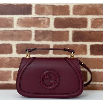 Gucci Blondie Leather Top Handle bag 815714 Burgundy 2024 (DLH-240924034)