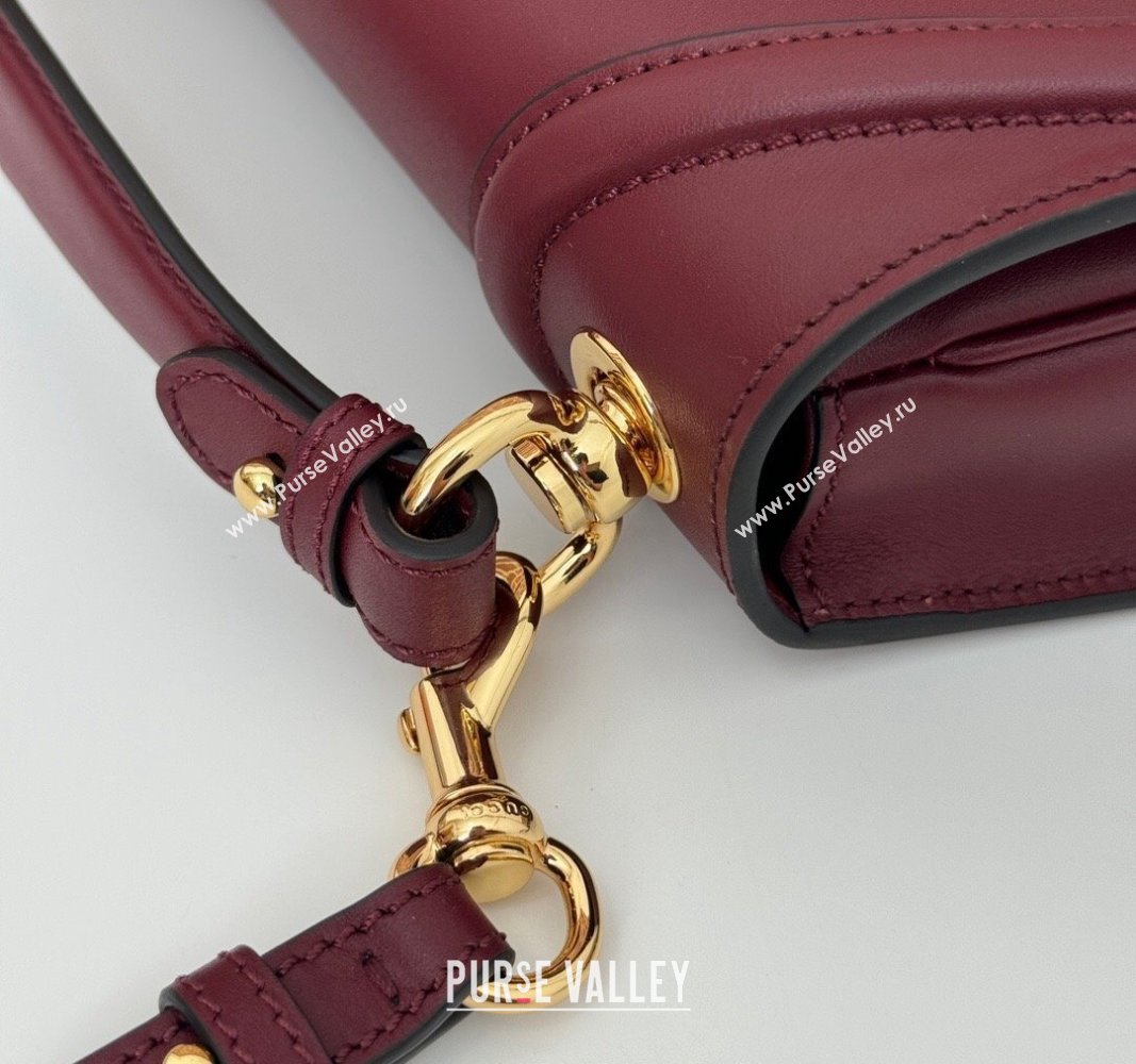 Gucci Blondie Leather Top Handle bag 815714 Burgundy 2024 (DLH-240924034)