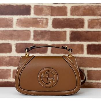 Gucci Blondie Calf Leather Top Handle bag 815714 Brown 2024 (DLH-240924035)