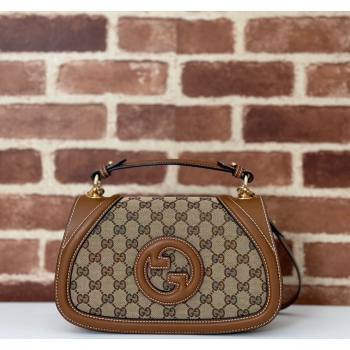 Gucci Blondie Top Handle bag in GG Canvas and Leather 815714 Beige/Brown 2024 (DLH-240924037)