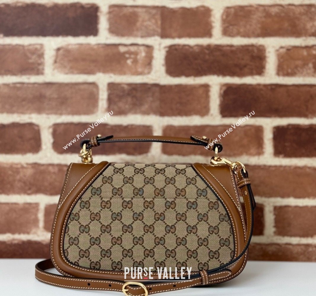 Gucci Blondie Top Handle bag in GG Canvas and Leather 815714 Beige/Brown 2024 (DLH-240924037)