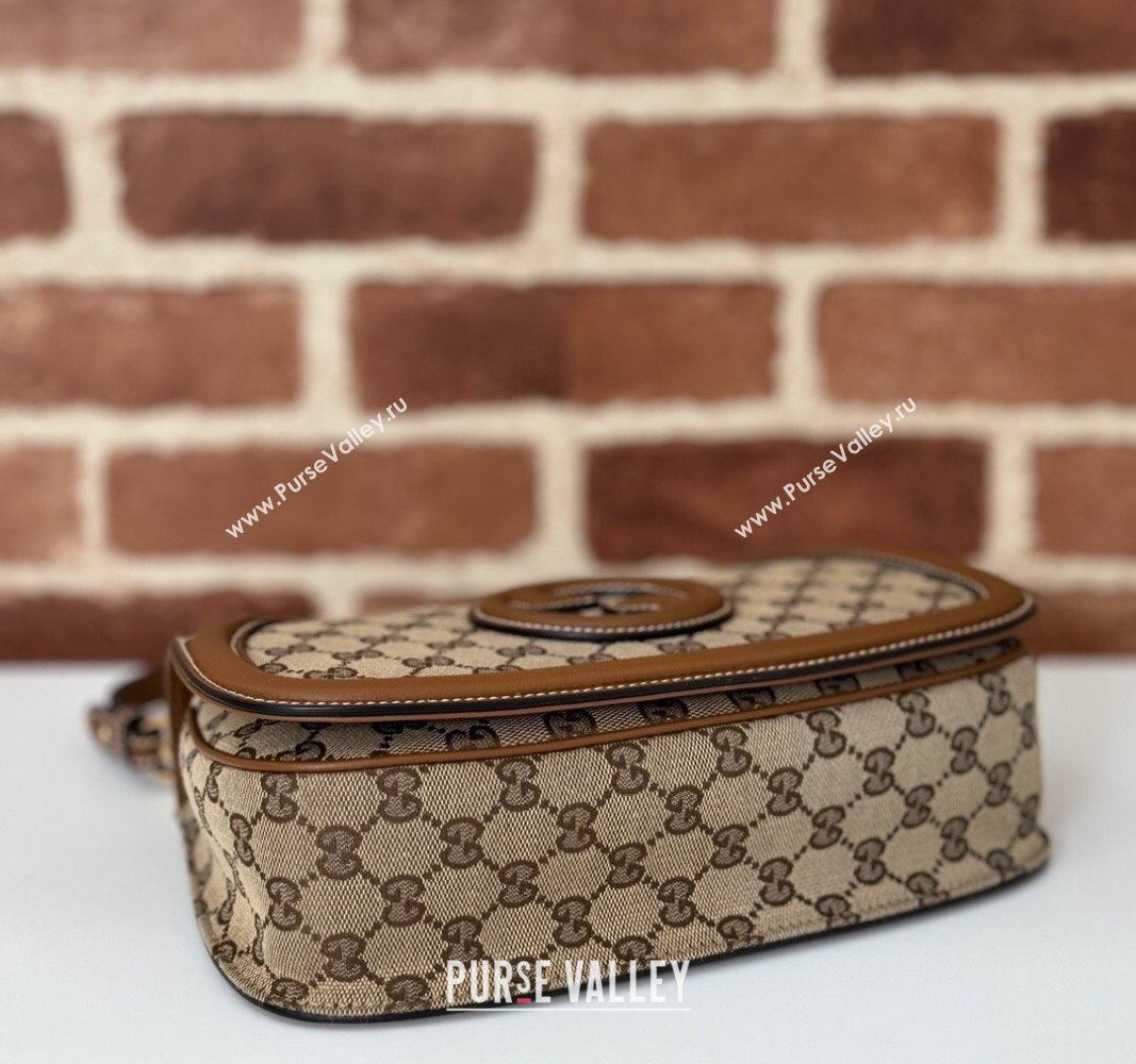 Gucci Blondie Top Handle bag in GG Canvas and Leather 815714 Beige/Brown 2024 (DLH-240924037)