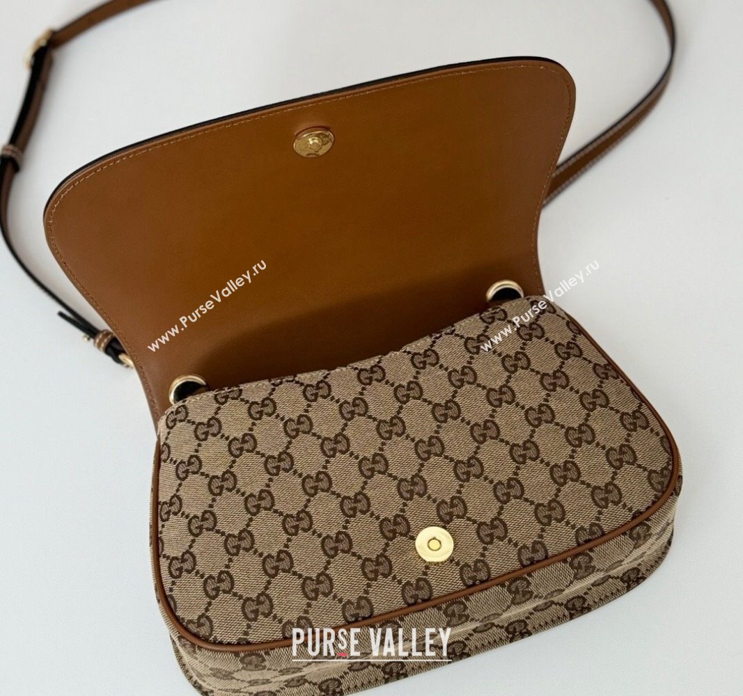 Gucci Blondie Top Handle bag in GG Canvas and Leather 815714 Beige/Brown 2024 (DLH-240924037)