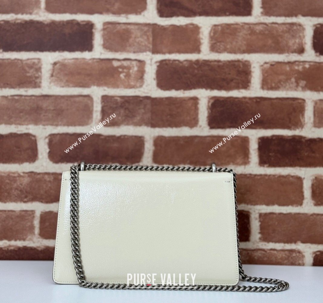 Gucci Dionysus Small Shoulder Bag in Patent Calf Leather White 2024 795005 (DLH-240924040)