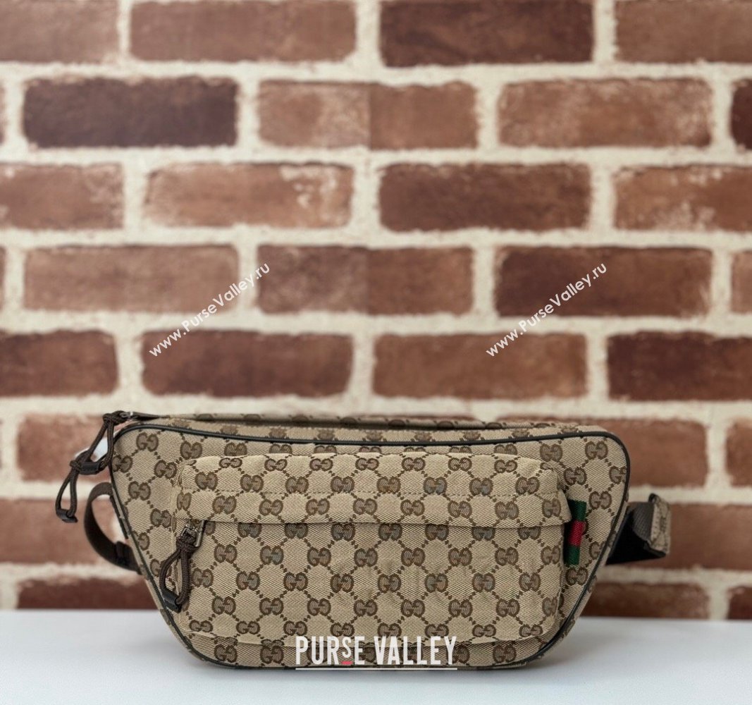 Gucci Mens Small GG Canvas Crossbody bag Beige 2024 ‎802096 (DLH-240924018)