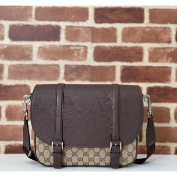 Gucci Mens Crossbody Bag in GG Canvas and Leather Beige/Brown 2024 794872 (DLH-240924055)