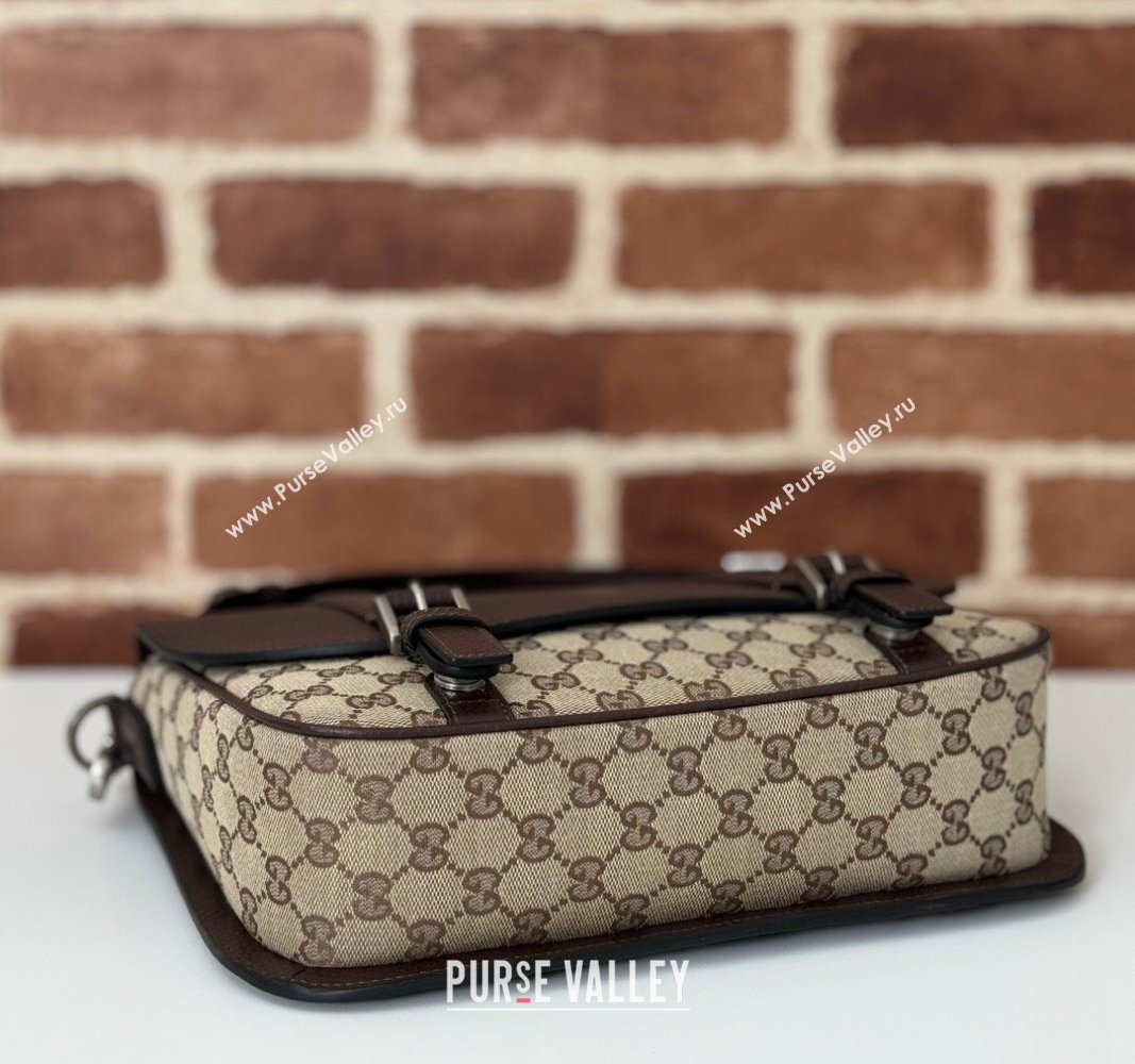 Gucci Mens Crossbody Bag in GG Canvas and Leather Beige/Brown 2024 794872 (DLH-240924055)