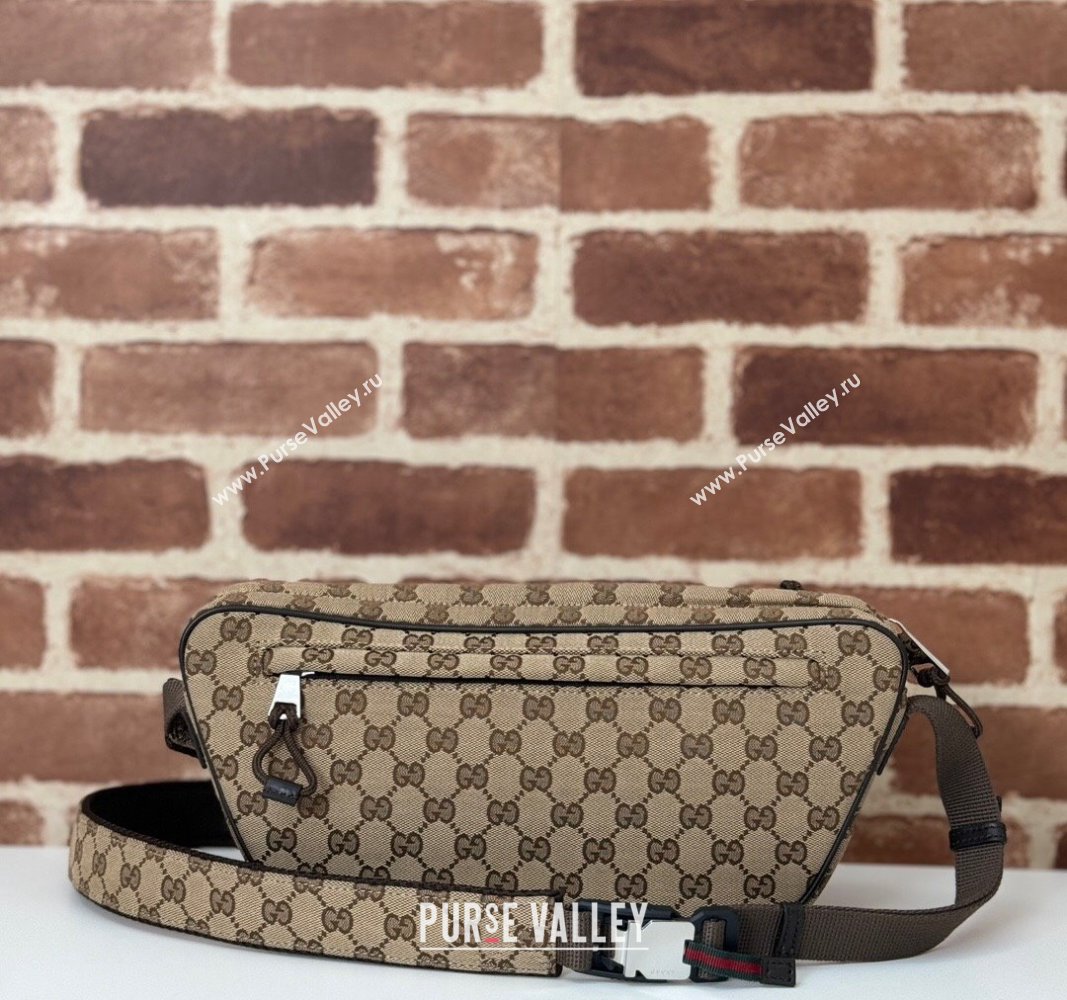 Gucci Mens Small GG Canvas Crossbody bag Beige 2024 ‎802096 (DLH-240924018)