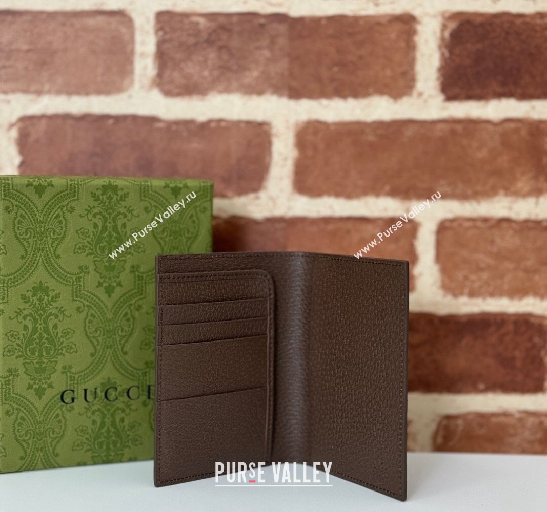 Gucci Interior GG Canvas Passport Case Brown 2024 795229 (DLH-240924063)