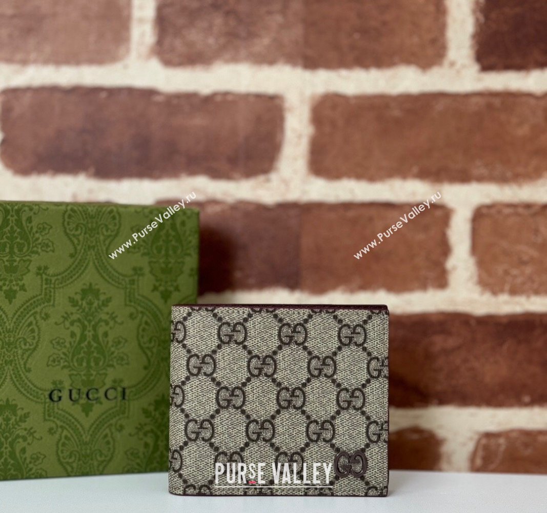 Gucci Wallet with GG Detail ‎768243 Burgundy 2024 (DLH-240924064)