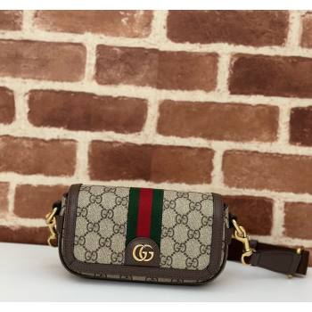 Gucci Ophidia GG Canvas Super Mini Shoulder bag Beige/Brown 2024 795466 (DLH-240924027)