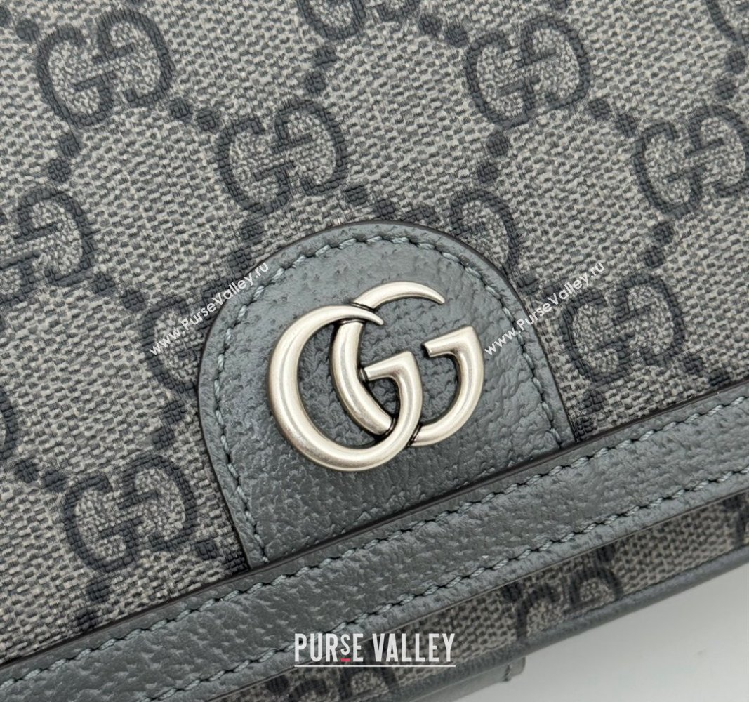 Gucci Ophidia GG Canvas Super Mini Shoulder bag Grey 2024 795466 (DLH-240924028)