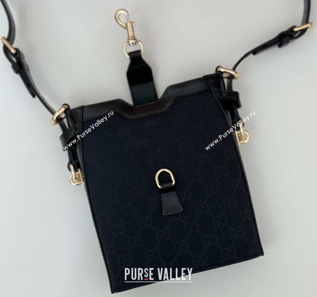 Gucci Original GG Canvas Mini Bucket Shoulder bag 782919 Black 2024 (DLH-240924030)