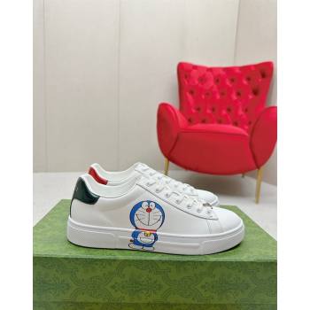 Gucci Ace Leather Sneakers with Doraemon Print White 2024 GG101408 (MD-241014092)