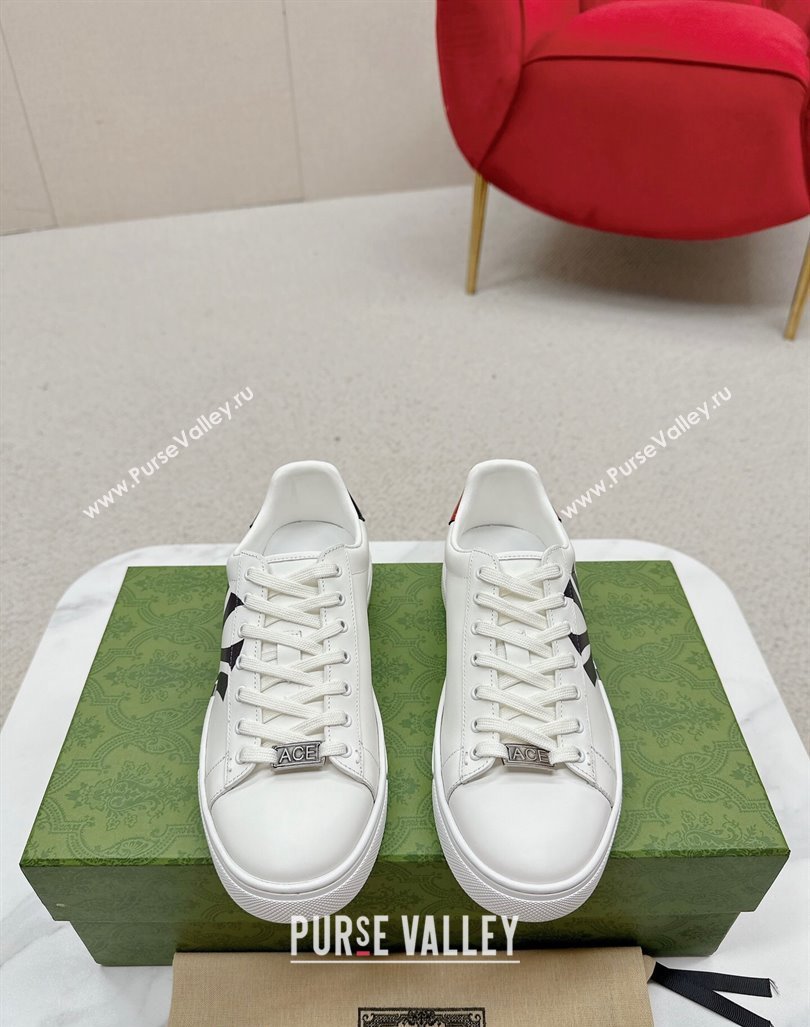 Gucci NY Ace Leather Sneakers White 2024 GG101408 (MD-241014093)