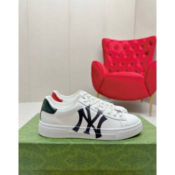 Gucci NY Ace Leather Sneakers White 2024 GG101408 (MD-241014093)