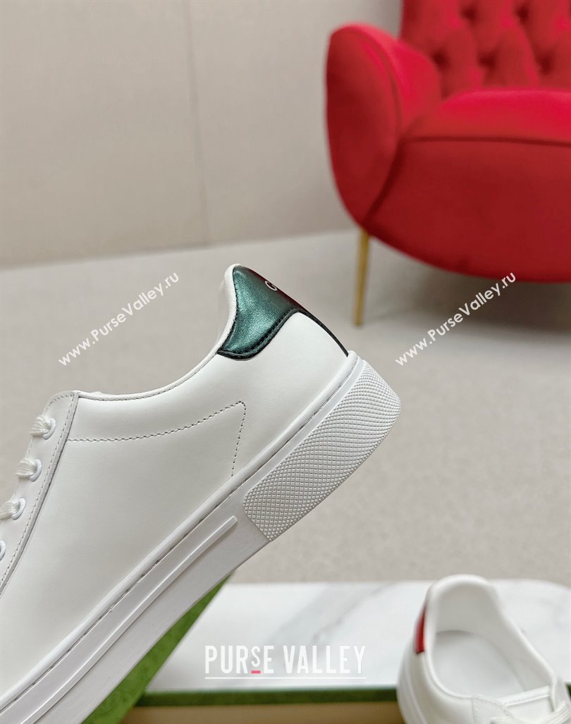 Gucci NY Ace Leather Sneakers White 2024 GG101408 (MD-241014093)