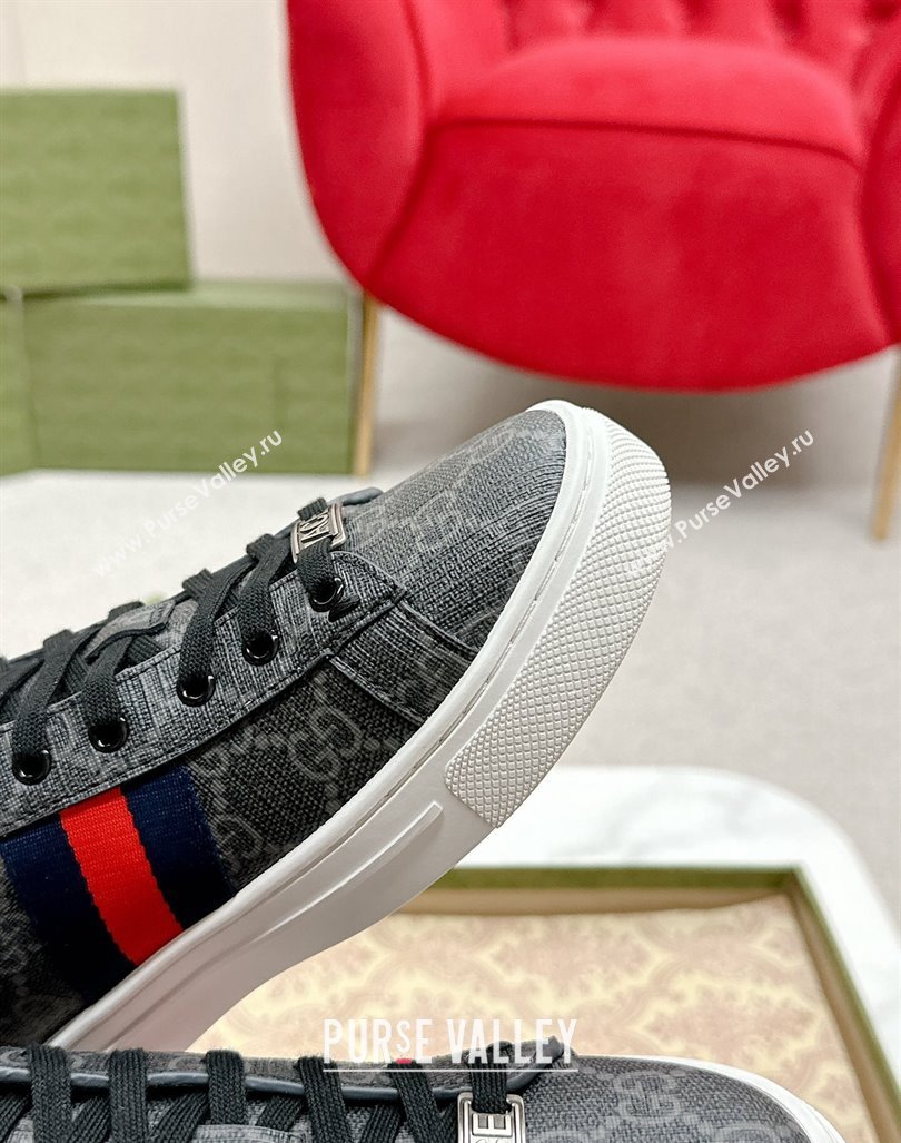 Gucci Ace GG Canvas Sneakers with Web Black/Red 2024 GG101408 (MD-241014100)