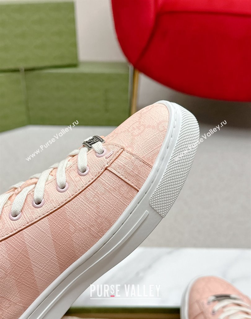 Gucci Womens Ace GG Canvas Sneakers Dusty Pink 2024 GG101408 (MD-241014101)