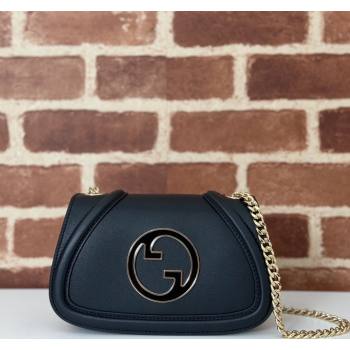 Gucci Blondie Leather Mini Shoulder Bag Black 2024 815711 (DLH-241102047)