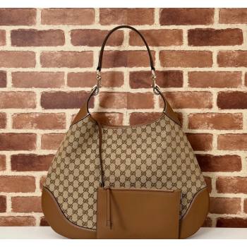 Gucci B Medium Shoulder bag in Original GG Canvas Beige/Brown 2024 815924 (DLH-241102025)