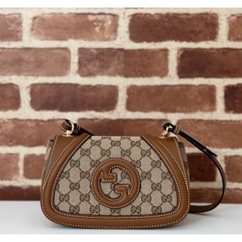 Gucci Blondie Mini Shoulder bag in GG Canvas and Leather 815700 Brown 2024 (DLH-241102051)