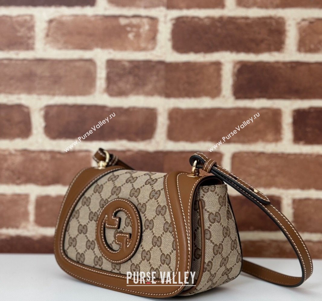 Gucci Blondie Mini Shoulder bag in GG Canvas and Leather 815700 Brown 2024 (DLH-241102051)