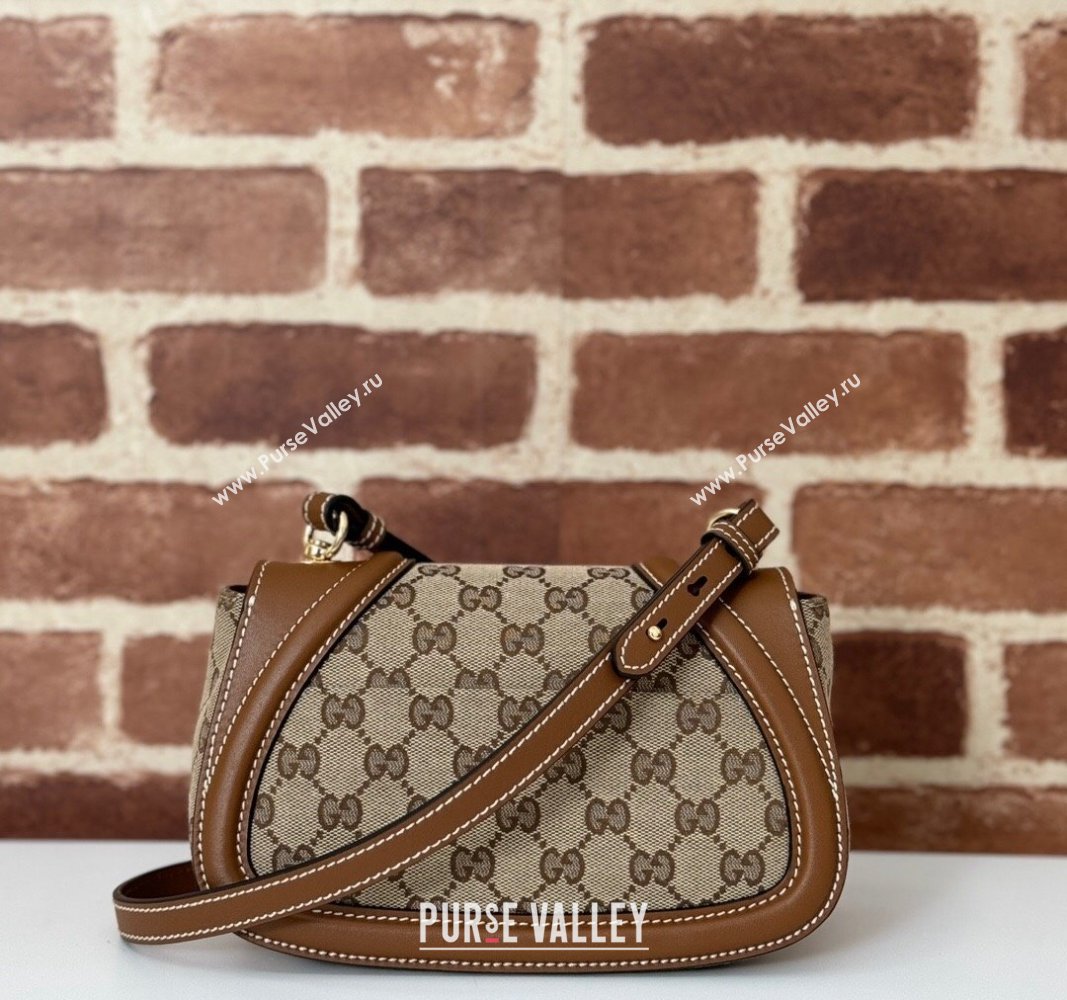 Gucci Blondie Mini Shoulder bag in GG Canvas and Leather 815700 Brown 2024 (DLH-241102051)