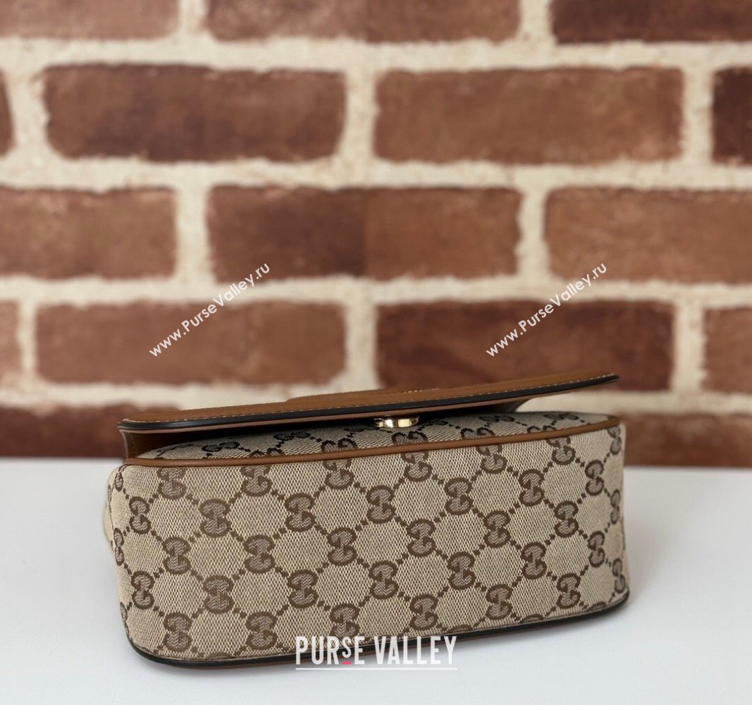 Gucci Blondie Mini Shoulder bag in GG Canvas and Leather 815700 Brown 2024 (DLH-241102051)