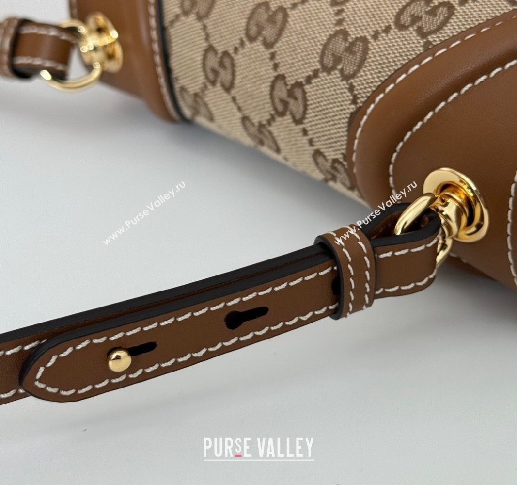 Gucci Blondie Mini Shoulder bag in GG Canvas and Leather 815700 Brown 2024 (DLH-241102051)