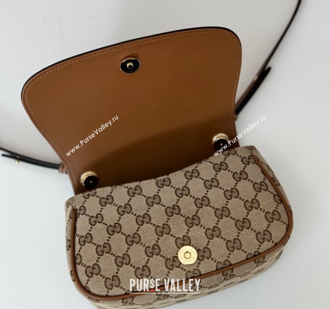 Gucci Blondie Mini Shoulder bag in GG Canvas and Leather 815700 Brown 2024 (DLH-241102051)