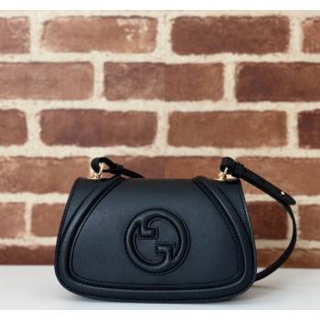 Gucci Blondie Mini Shoulder bag in Smooth Leather 815700 Black 2024 (DLH-241102052)