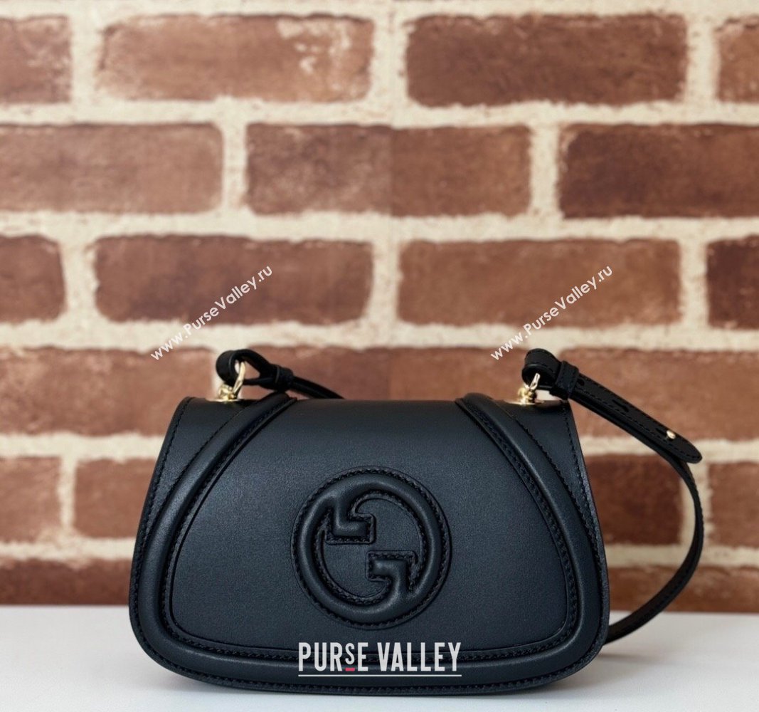 Gucci Blondie Mini Shoulder bag in Smooth Leather 815700 Black 2024 (DLH-241102052)