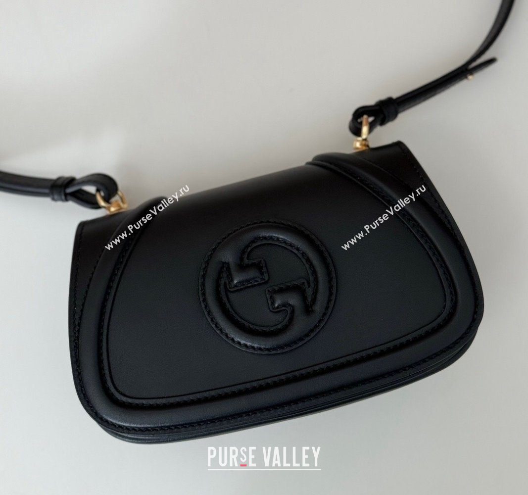 Gucci Blondie Mini Shoulder bag in Smooth Leather 815700 Black 2024 (DLH-241102052)