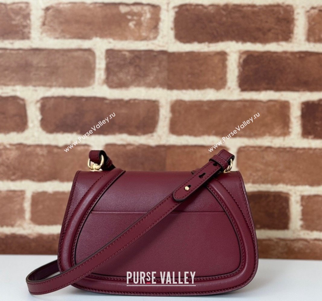 Gucci Blondie Mini Shoulder bag in Smooth Leather 815700 Dark Burgundy 2024 (DLH-241102053)