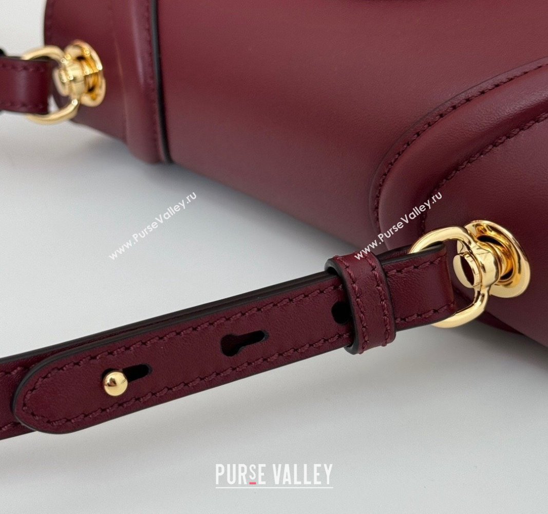 Gucci Blondie Mini Shoulder bag in Smooth Leather 815700 Dark Burgundy 2024 (DLH-241102053)