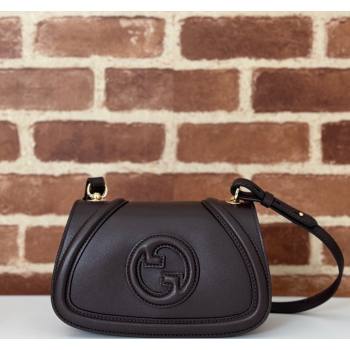 Gucci Blondie Mini Shoulder bag in Smooth Leather 815700 Coffee Brown 2024 (DLH-241102054)