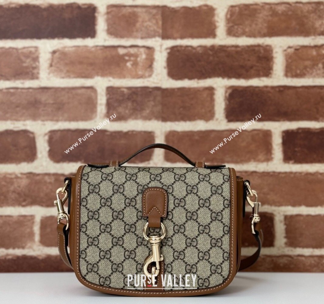 Gucci GG Canvas Emblem Mini Shoulder bag Beige/Brown 2024 815211 (DLH-241104001)