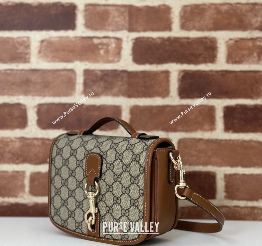 Gucci GG Canvas Emblem Mini Shoulder bag Beige/Brown 2024 815211 (DLH-241104001)