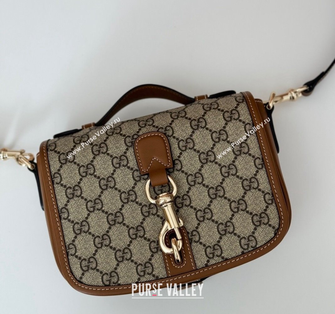 Gucci GG Canvas Emblem Mini Shoulder bag Beige/Brown 2024 815211 (DLH-241104001)